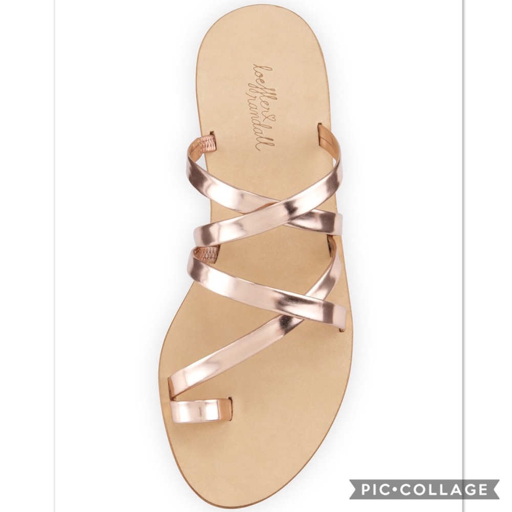 EUC Loeffler Randall Sarie Sandals Rose Gold